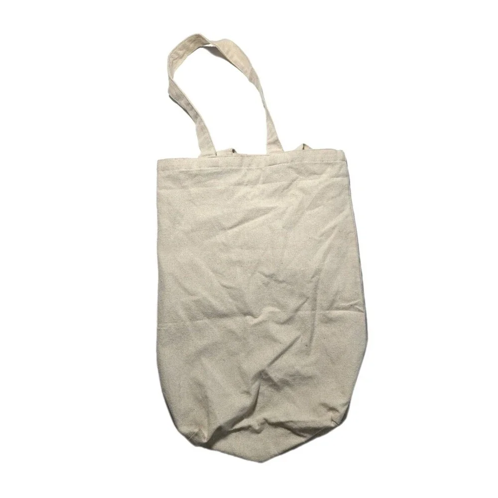 Cute Fall Canvas Tote Bag Y2K Boho Kitty Leaf 100% Cotton Handbag